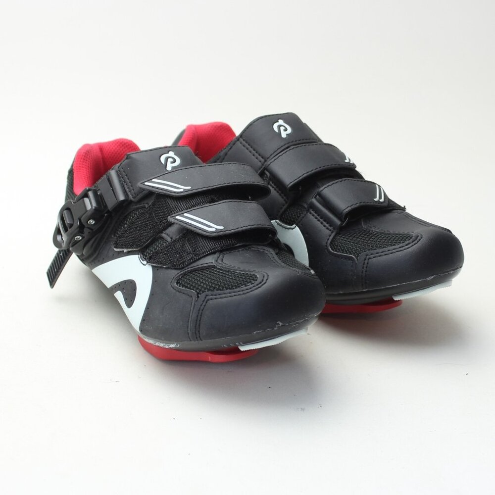 Peloton Black Cycling Shoes with White and Red Accents - Picture 7 of 12